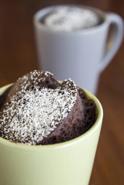 tasty brown cakes in cups