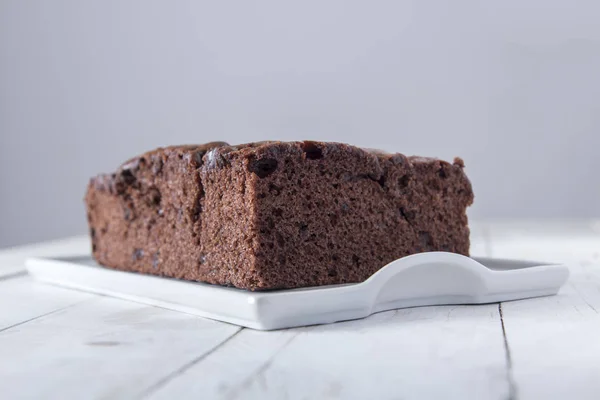 Brownie Cake Plaat Dienblad — Stockfoto