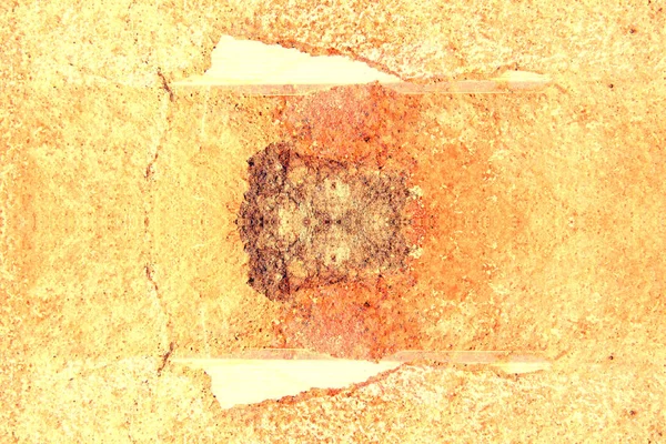 Terk Edilmiş Turuncu Sarı Duvar Yüzeyi — Stok fotoğraf