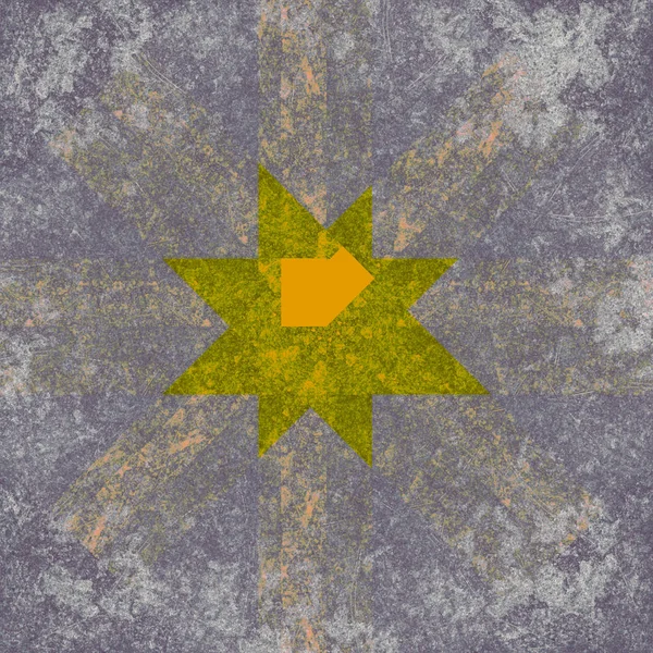 Quadratischer Hintergrund Mit Gemaltem Sternzeichen — Stockfoto