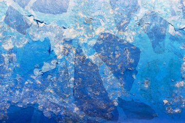 eski mavi duvar doku taşlarla 