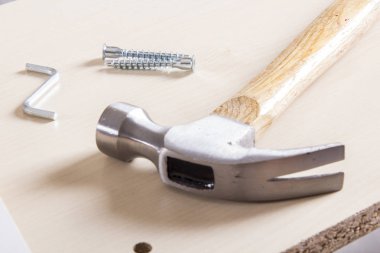 Metal pençe çekiç aracı ahşap işi ve vidalar için 