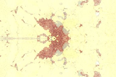 Soyut yıpranmış ışık sarı ve kahverengi duvar yüzeyi