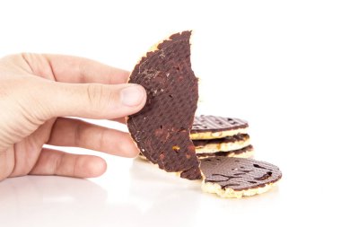 tanımlama bilgisi Beyaz studio tutan kişi kırpılmış görüntü  