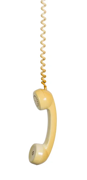 Velho Vintage Telefone Sobre Fundo Branco — Fotografia de Stock