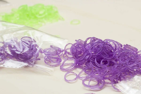 green and purple bracelet bands