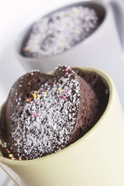 Mug Cakes Taarten Kopjes Bruin — Stockfoto