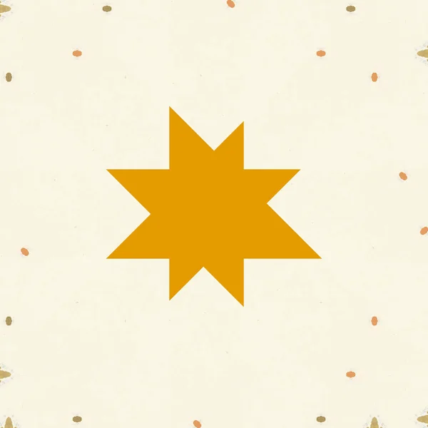 Color Naranja Forma Estrella Sobre Fondo Oxidado Claro — Foto de Stock