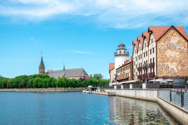 balıkçı köyü çıkabilir. Kaliningrad. Rusya
