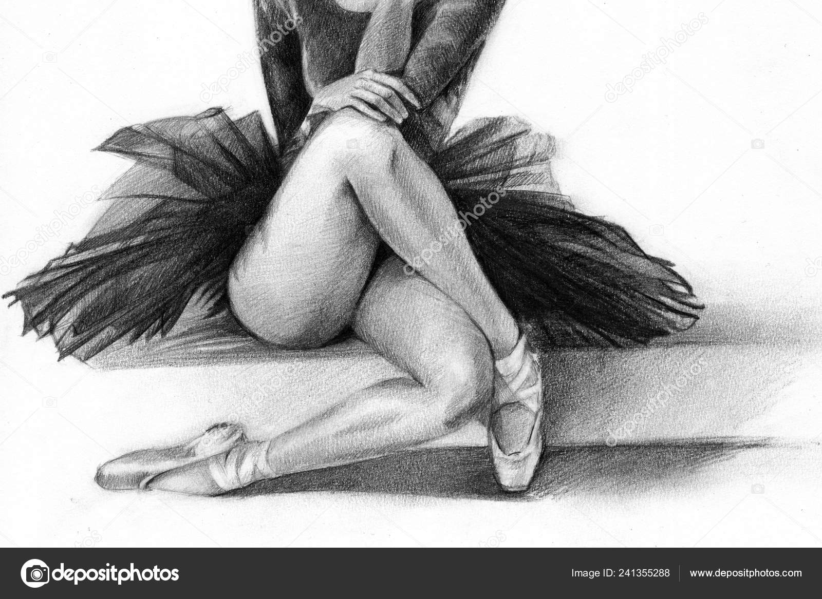 Ballerina Pencil Drawing Legs Ballerina Pencil Drawing