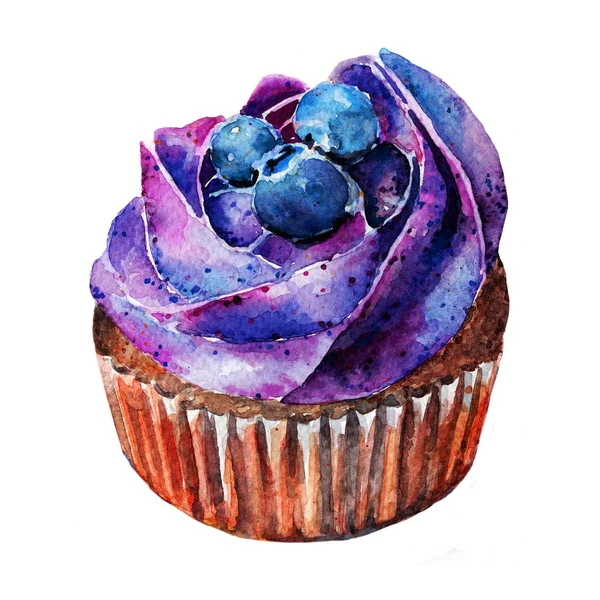 Böğürtlenli suluboya kek