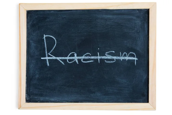 Arrêtez le racisme - écrit sur un tableau. Message conceptuel — Photo