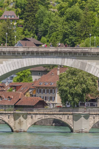 Ponte Sul Fiume Aare Berna Svizzera — Foto Stock