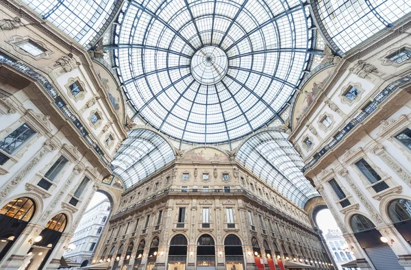 Cúpula Vidro Galleria Vittorio Emanuele Milão Itália — Fotografia de Stock