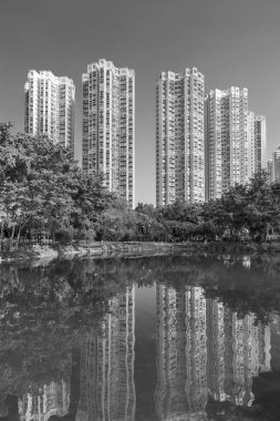 Hong Kong 'da yüksek binalar.