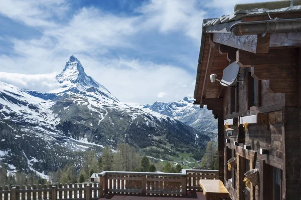 Dağ Matterhorn Zermatt Sviçre Nin Idyllic Manzarası — Stok fotoğraf