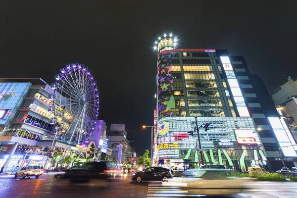Ферріс Віл Місті Гонконг Уночі — стокове фото