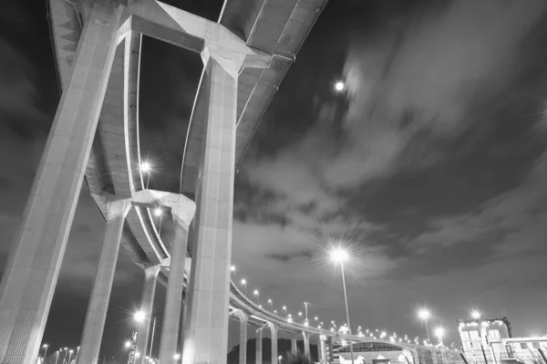 Vista Acima Ponte Noite — Fotografia de Stock