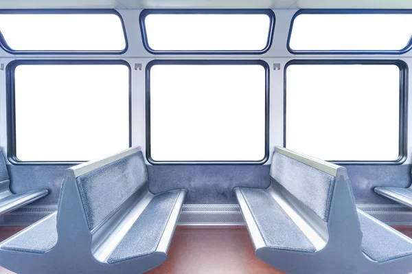 Cabina Interior Tren Expreso Moderno —  Fotos de Stock