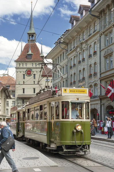 Bern Sviçre Mayıs Eski Ortaçağ Şehir Bern Sokakları — Stok fotoğraf