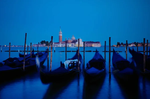 Gondoler Flytande Grand Canal Venedig Italien — Stockfoto