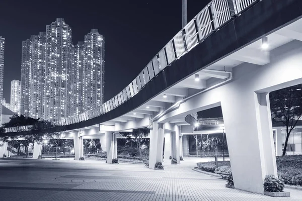 Pasarela Peatonal Distrito Residencial Ciudad Hong Kong — Foto de Stock