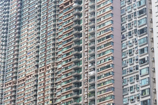 Város Hong Kong Highrise Lakóépület — Stock Fotó