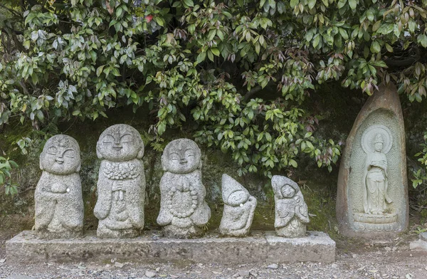 Escultura Japonesa Jizo Una Carretera Arashiyama Japón — Foto de Stock