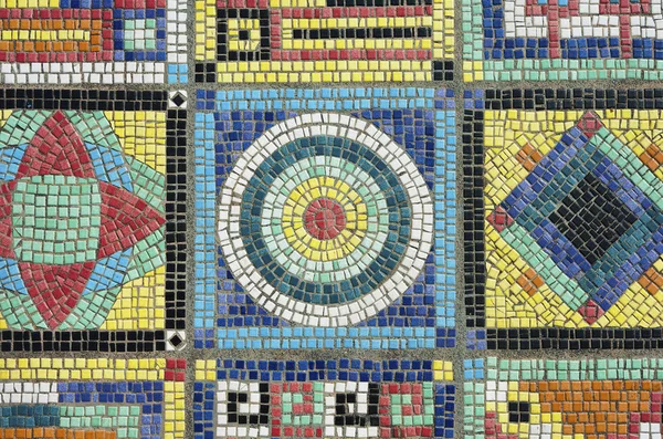 Красочные Мозаичные Полы Стены — стоковое фото