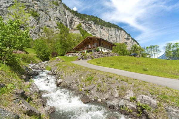 Impresionante Paisaje Suizo Verano —  Fotos de Stock