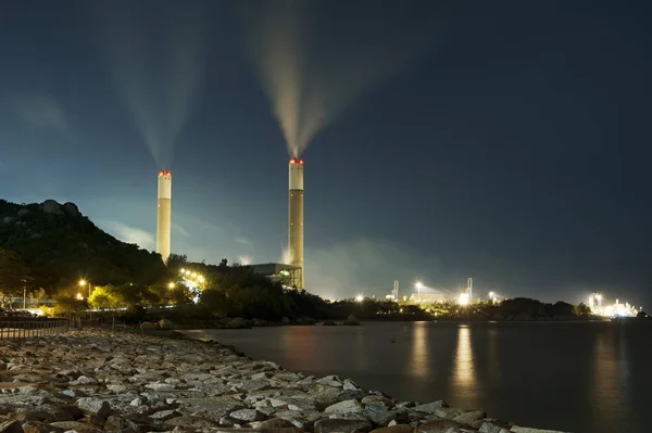 Power Plant Night — Stock Photo, Image