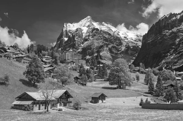 Grindelwald Vesnice Berner Oberland Švýcarsko — Stock fotografie