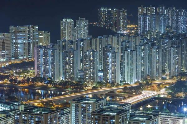 Widok Lotu Ptaka Hong Kong Miasta — Zdjęcie stockowe