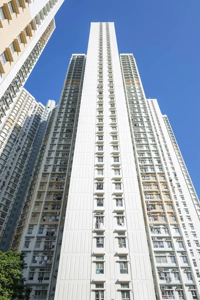 Bottom View Building Hong Kong City — Stock Photo, Image