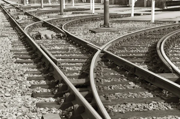 Detailní Pohled Železniční — Stock fotografie