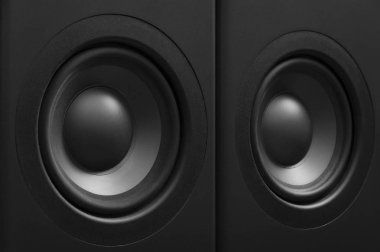 Multimedya hoparlör sistemi farklı hoparlör closeup ile 