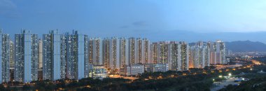 Hong Kong 'daki kamu mallarının manzarası. 