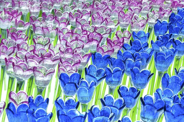 Grupa Szkła Kwiatów Tulipanów — Zdjęcie stockowe