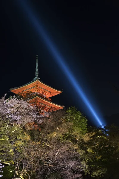 Torre Pagoda Alta Tempio Kiyomizu Kyoto Giappone — Foto Stock