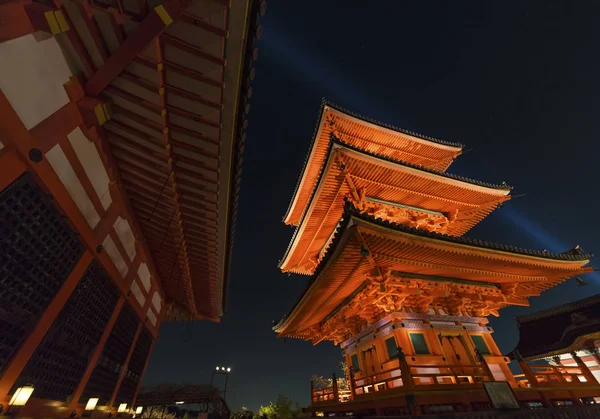 Uzun Boylu Pagoda Kule Kyoto Japonya Kiyomizu Tapınağı Kiyomizu — Stok fotoğraf