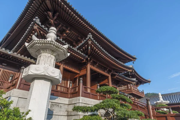 Κινέζικος Ναός Chi Lin Μοναστήρι Στο Χονγκ Κονγκ — Φωτογραφία Αρχείου