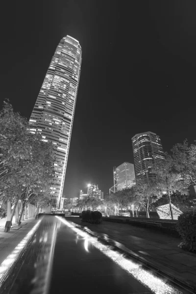 Modern Office Building Skyline Hong Kong City Dusk — Stock Photo, Image