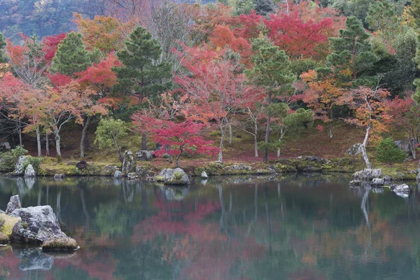 Idilli Táj Arashiyama Kiotó Japán Őszi Szezonban — Stock Fotó