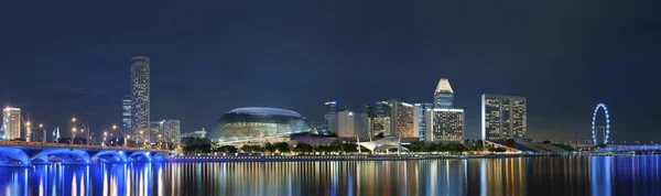 Skyline Singapore City Night Royalty Free Stock Images