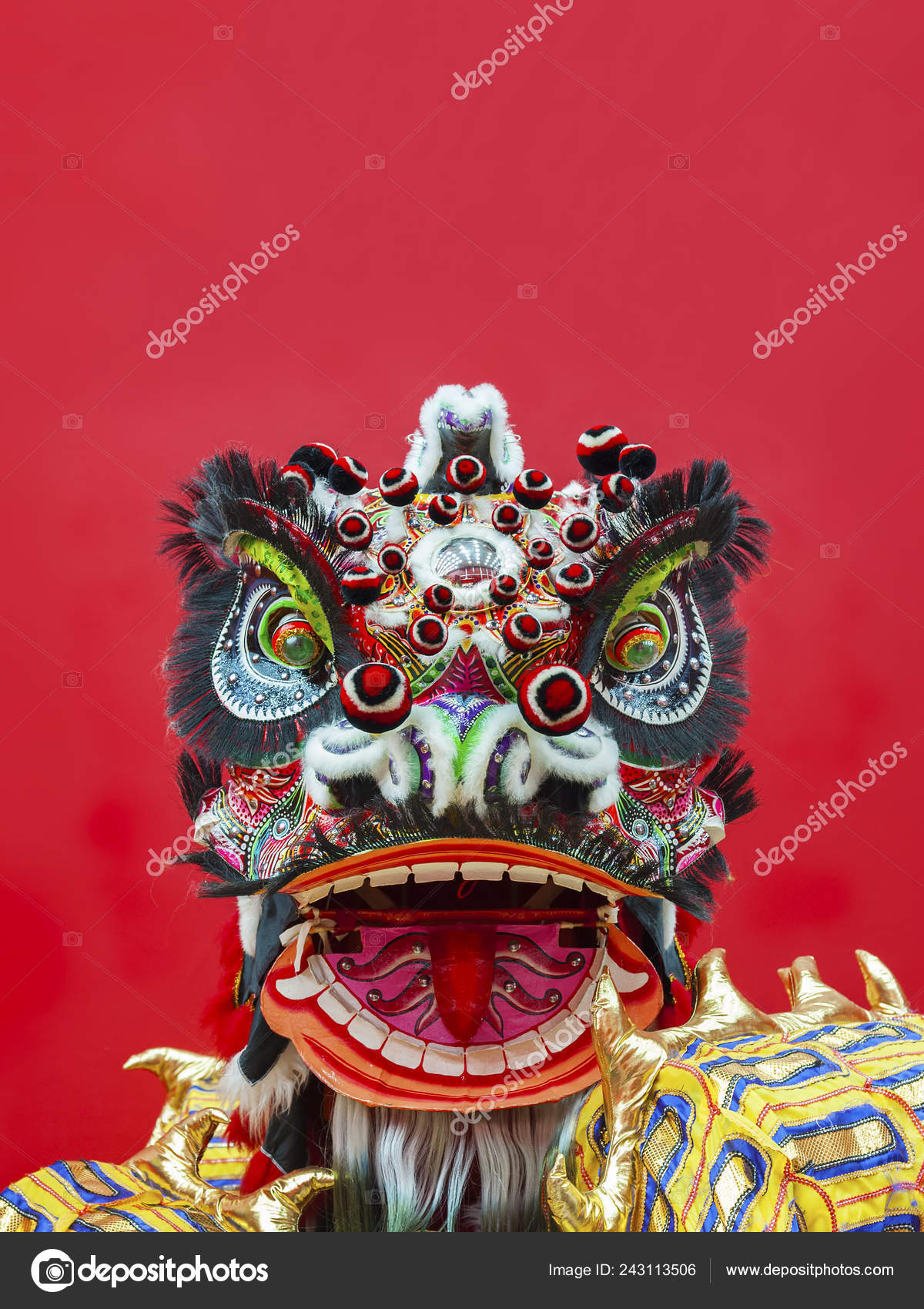 Déguisement Danse Lion Utilisé Pendant Nouvel Chinois — Photo éditoriale ©  LeeYiuTung #243113506