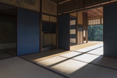 Geleneksel Japon iç evi Katsura, Arashiyama, Kyoto, Japonya