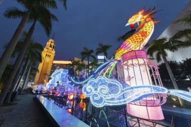 Orta Sonbahar Festivali Hong Kong şehir için Çince Çince fener