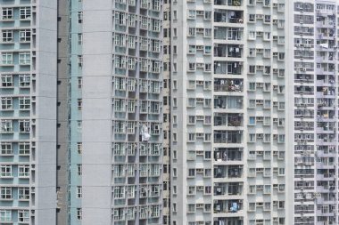 Hong Kong 'da yüksek binalar.