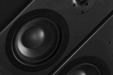 Multimedya hoparlör sistemi farklı hoparlör closeup ile 