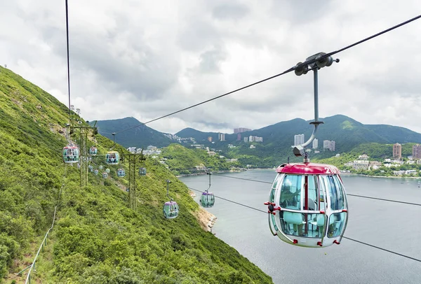 Hong Kong China Julho 2017 Cablecar Ocean Park Hongkong Teleférico — Fotografia de Stock